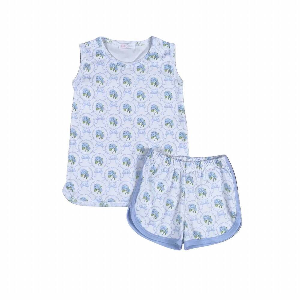 NEW BABY LOREN boy's molly sleeveless shorts set in blue